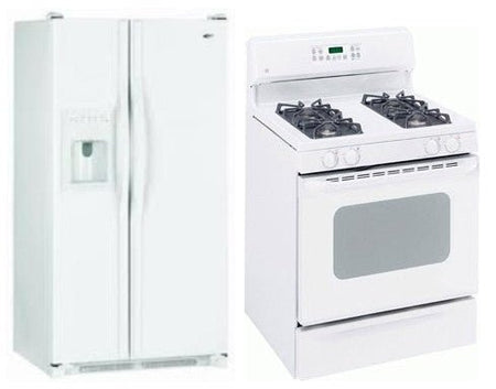 Whirlpool 220 volts Refrigerator and GE Range Package 220v 240 volt White Color - 220 - Electronics