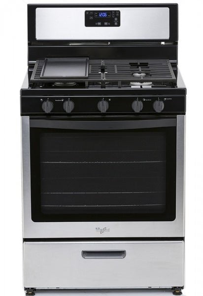 Whirlpool 3LWF7550S 220 - Volt 5 Burner Gas Range with Griddle - 220 - Electronics