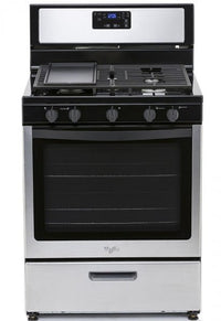 Whirlpool 3LWF7550S 220 - Volt 5 Burner Gas Range with Griddle - 220 - Electronics