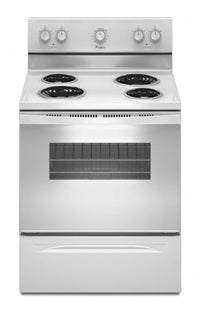 Whirlpool 4KWFC120MAW 30 inch Electric Coil Top Range