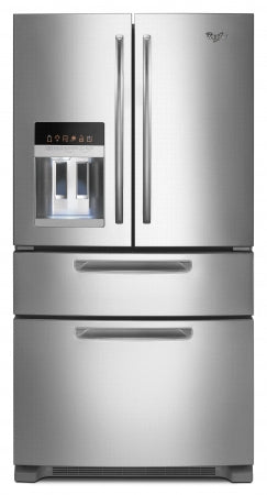 Whirlpool 5GFX257AA 220 volt French Door Refrigerator with Dispenser Stainless Steel 220V 240 volts 50 60 hz - 220 - Electronics