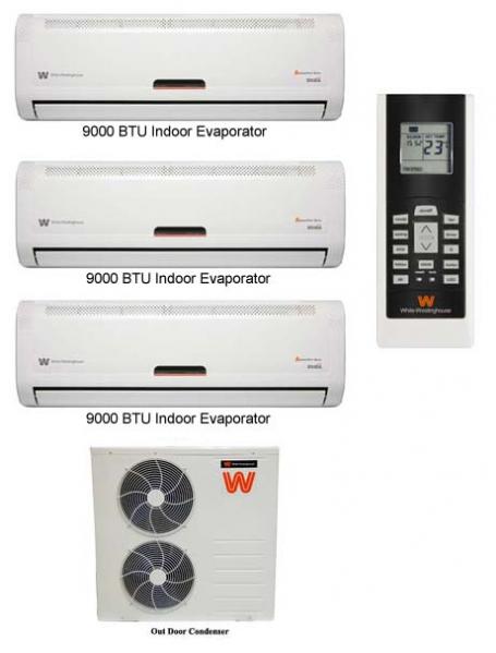 White Westinghouse WA3P27GNPWD 27,000 BTU Multi - Split Air Conditioner 220 - 240 Volts 50Hz - 220 - Electronics