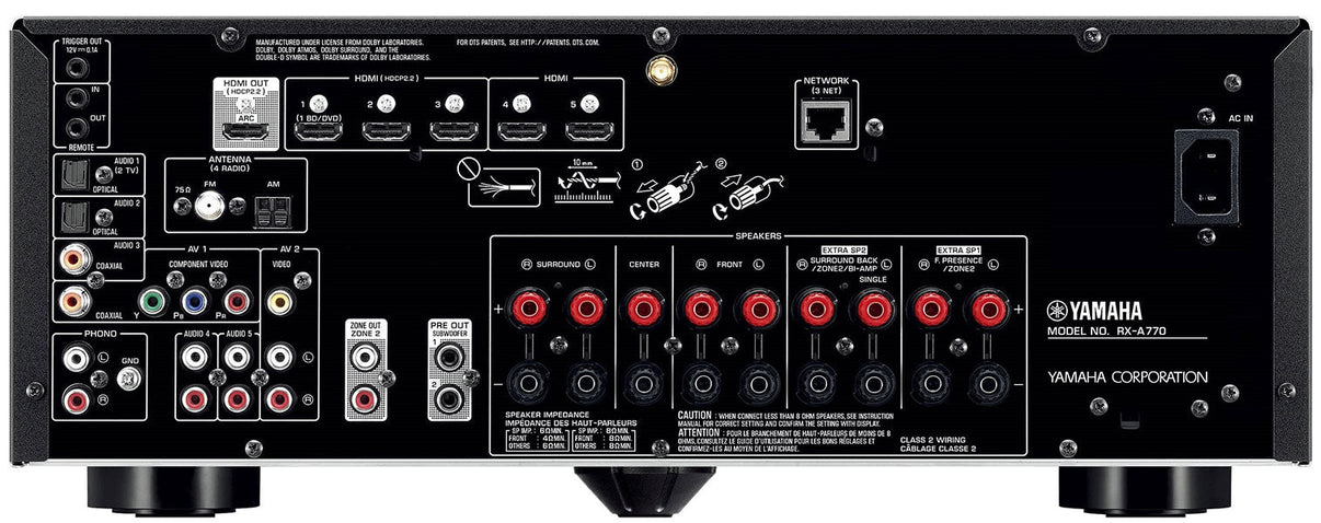 Yamaha AVENTAGE RX - A770 Audio/Video Receiver for 110 - 240 Volts - 220 - Electronics