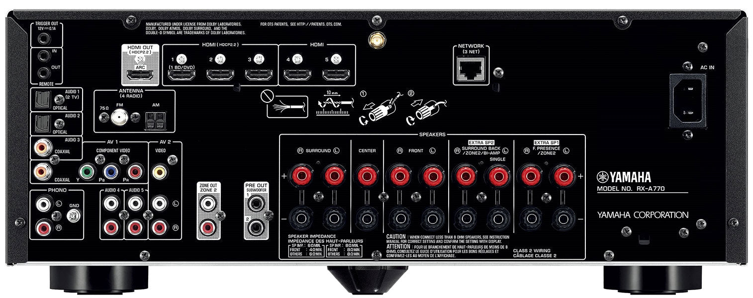 Yamaha AVENTAGE RX - A770 Audio/Video Receiver for 110 - 240 Volts - 220 - Electronics