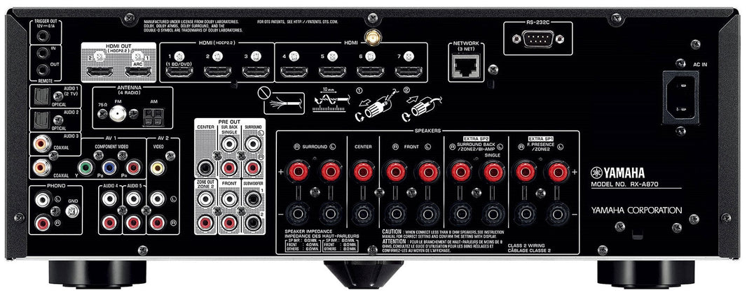 Yamaha AVENTAGE RX - A870 Receiver & Amplifier for 110 - 240 Volts - 220 - Electronics