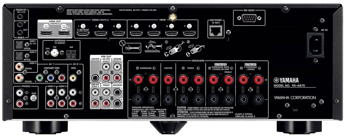 Yamaha AVENTAGE RX - A870 Receiver & Amplifier for 110 - 240 Volts - 220 - Electronics