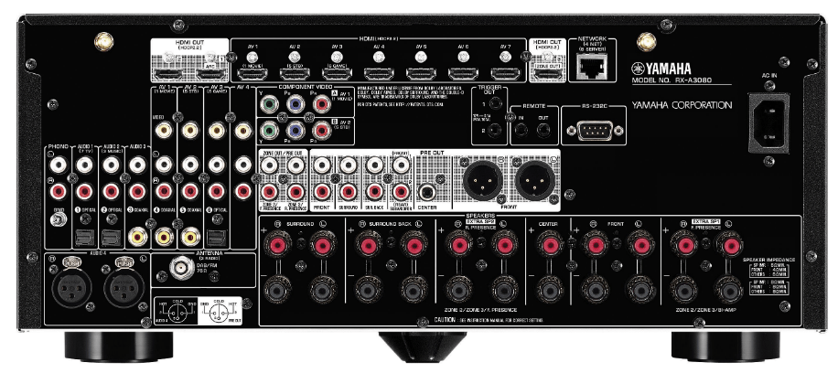Yamaha RX - A3080 110 220 volts Receiver Amplifier 120 - 220v 240 volt 50 hz 60hz - 220 - Electronics