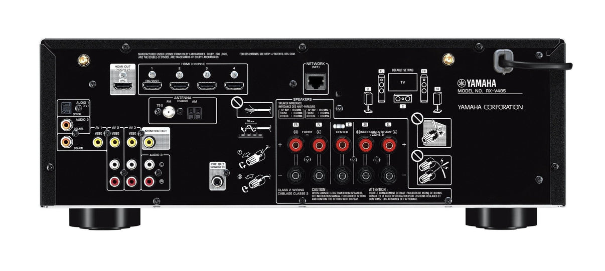 Yamaha RX - V485 110 / 220v Receiver amplifier, 5.1 Channel AV Receiver 110 - 220 - 240 Volts 50 / 60 Hz - 220 - Electronics