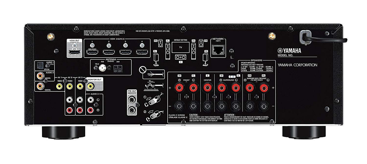 Yamaha RX - V585 110 / 220v Receiver amplifier, 7.2 Channel AV Receiver 110 - 220 - 240 Volts 50 / 60 Hz - 220 - Electronics