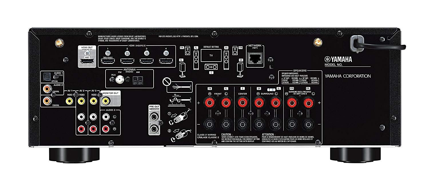 Yamaha RX - V585 110 / 220v Receiver amplifier, 7.2 Channel AV Receiver 110 - 220 - 240 Volts 50 / 60 Hz - 220 - Electronics