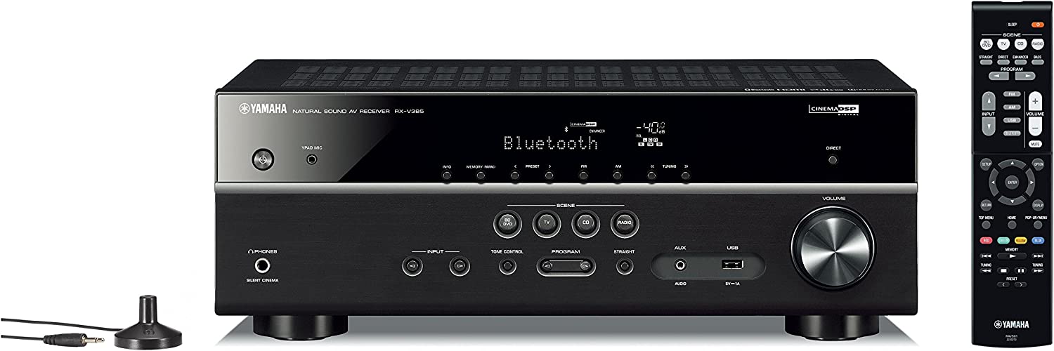 Yamaha RXV385 110 / 220v Receiver amplifier 5.1 Channel 4K amp receiver 110 - 220 - 240 volts 50 60 hz - 220 - Electronics