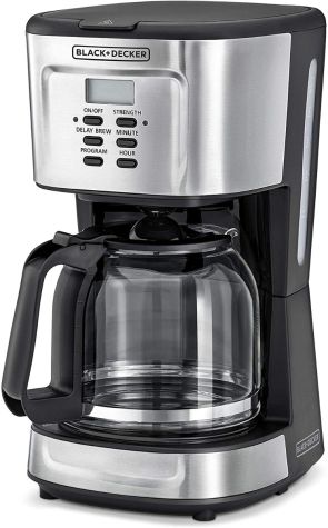 BLACK & DECKER 12-Cup White Programmable Coffee Maker at