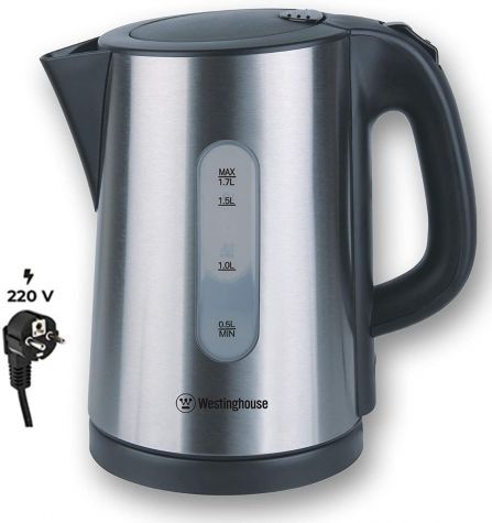 Westinghouse WKWK0805 Brushed Stainless Steel Cordless Jug Kettle 220 240  volts, 1.7Litre