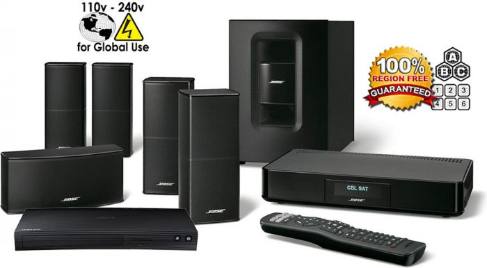 Samsung BD-J5100 Region Free Blu-ray with Bose(R) CineMate(R) 520 home theater system 110 - 220 volts