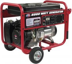 All Power APGG 6000 Gasoline 6000 Watts Generator W/ Wheel and Battery Kit