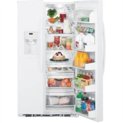GE GSE25MGYC WW 220-240 Volt Side by Side Stainless Steel Refrigerator