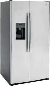 GE GSE25MGYC SS 220-240 Volt Side by Side Stainless Steel Refrigerator