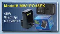 Model # MW1PO45FK Step Up Travel Voltage Converter