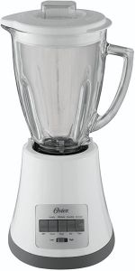 Oster BLSTMG-W 8-Speed Glass Jar Blender, 6-Cup, White