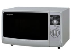 Sharp R219 220-240 Volt Microwave Oven Silver Color .8 Cu Ft