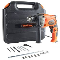VonHaus Corded Hammer Impact Drill with Accessories for 220/240 Volts