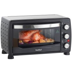 Vonshef 220 volts 19 Liter Toaster oven / Grill 1400 watts with Baking Tray & Wire Rack