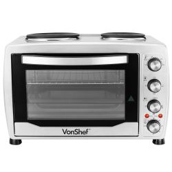 Vonshef 13217 Large Toaster Oven w/Double Hot Plate for 220 volts