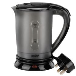Vonshef 13/221 Travel Kettle w/ 2 Cups for 110-240 Volt Worldwide Use