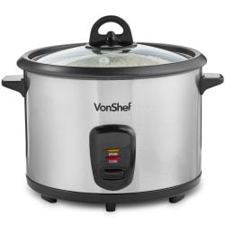 Vonshef 220 Volt 1.8L Rice Cooker Steamer with Non-Stick 13343 220-240 Volts Main