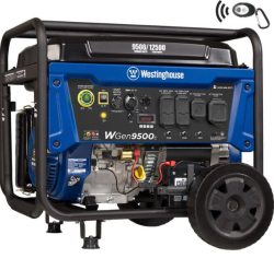 Westinghouse 220 volts Gas generator 12500 Watts Remote Electric Start Gas Portable Generator with 110/120 volts and 220 volts sockets