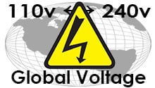 Worldwide Voltage from 110 Volts to 240 Volts!