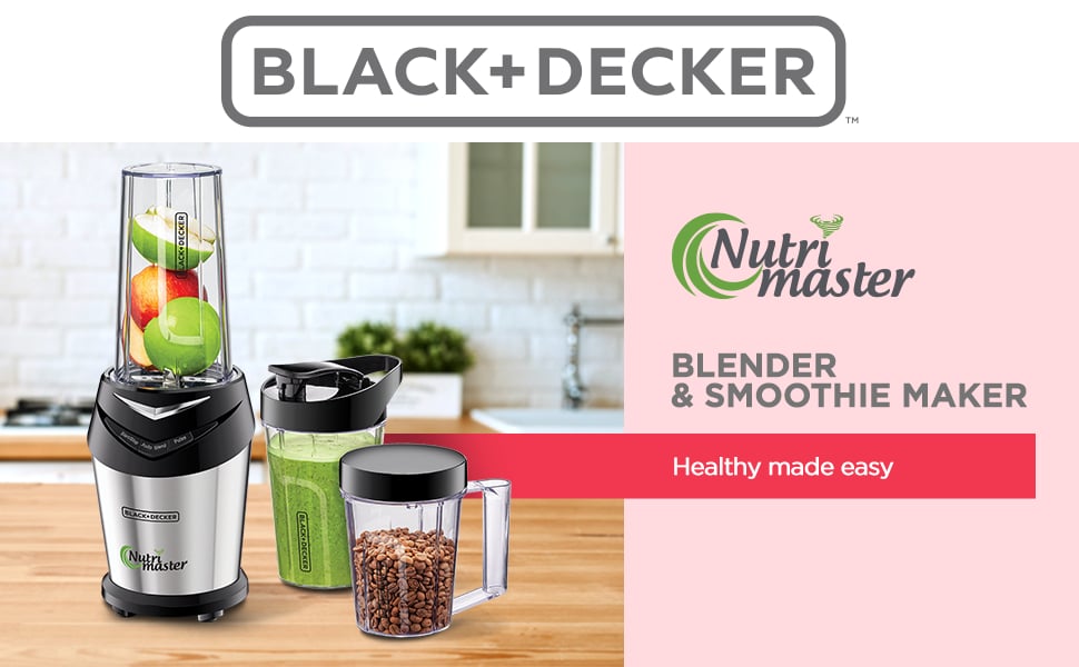 Black+Decker - 600W NutriMaster Blender & Smoothie Maker